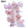 8/9/10Pcs/Set Cartoon Baby Girl Hair Clips Cute Bear Children Hairpins Bowknot Knitted Flower Kids Barretees Baby Hair Accessori - D-1