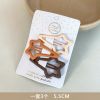 3pcs Frosted Milk Tea Color Gentle Dripping Oil Five-Pointed Star BB Clip Everything Girls Heart Base Style Hair Clip - Long Tail Pentagram