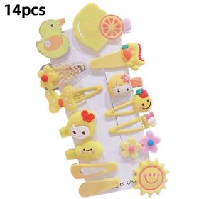 5 /10/14Pcs/Set Cute Bowknot Baby Girl Hair Clips Korean Flower Children Sides Barrettes Baby Hair Accessories - B- 5