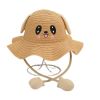 Adult Rabbit Ear Sunshade Straw Hat - Khaki