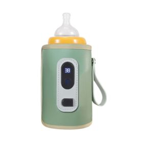 1Pc Baby Bottle Warmer Feeding Bottle Heat Keeper Travel Warmer Cover Formula Milk Water USB Heater Outdoor Bottle Warmer - Green