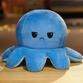 1piece Cute Flip Octopus Doll Double Face Flip Octopus Plush Toy Doll 7.48*3.93in - Blue/purple