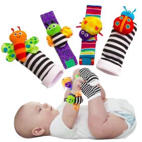 Baby Infant Rattle Socks Toys 3-6 to 12 Months Girl Boy Learning Toy - as pic