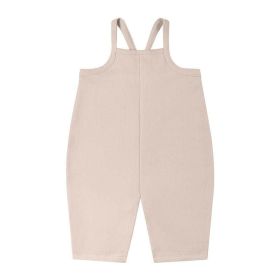 Baby Boy And Girl Solid Color Thickened Loose Comfy Romper - 90 (12-24M) - Apricot