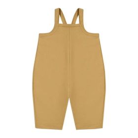 Baby Boy And Girl Solid Color Thickened Loose Comfy Romper - 80 (9-12M) - Yellow