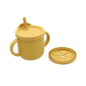 Baby Anti-Drop And Anti-Spill Binaural Learning Drinking Cup - Average Size (0-8Y) - Yellow