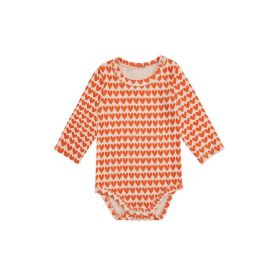 Baby Print Graphic O-Neck Long Sleeve Fashion Onesies - 80 (9-12M) - Red