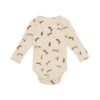 Baby Floral & Animals Graphic Envelope Collar Or Side Opening Design Bodysuit - 66 (3-6M) - Apricot