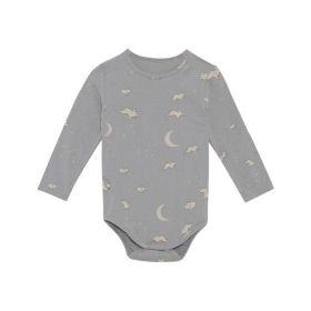 Baby Floral & Animals Graphic Envelope Collar Or Side Opening Design Bodysuit - 66 (3-6M) - Blue