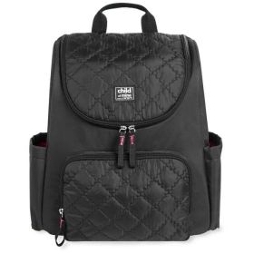 Child of Mine by Carter's Changing Pad Included Backpack Diaper Bag, Black Quilted - Carter's Child of Mine