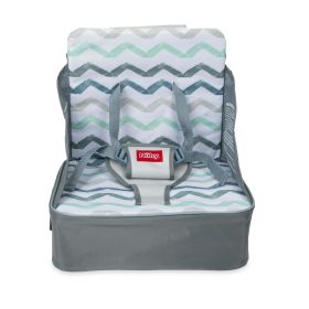 Nuby Easy Go Booster Seat with Adjustable Safety Straps and Harness, Gray , Unisex - Nuby