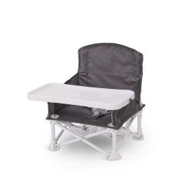 Regalo Portable My Chair Booster Seat, Attachable Tray, Gray - Regalo