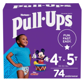 Huggies Pull-Ups Boys Training Pants;  Size 4T - 5T;  74 Count - Pull-Ups