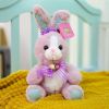 8.27inch Cute Rabbit Plush Toy Doll Pillow Children's Holiday Gift Easter Bunny - Purple - 8.27inch