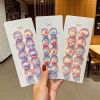 10pcs/set Girls Cartoon Nylon Scrunchie Kids Ponytail Holder Hair Bands Rubber Band Headband Fashion Hair Accessories - B- 2