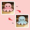 1piece Cute Flip Octopus Doll Double Face Flip Octopus Plush Toy Doll 7.48*3.93in - Yellow/orange