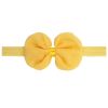 2 Pieces Baby Headband for Child Bowknot Headwear Cables Turban for Kids Elastic Headwrap Baby Hair Accessories - Light Pink