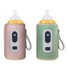 1Pc Baby Bottle Warmer Feeding Bottle Heat Keeper Travel Warmer Cover Formula Milk Water USB Heater Outdoor Bottle Warmer - Pink