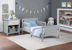 Connelly Reversible Panel Toddler Bed Gray/Rockport Gray - as Pic