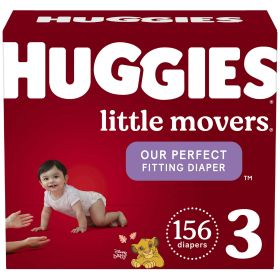 Huggies Little Movers Baby Diapers Size 3;  156 Count