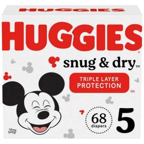 Huggies Snug & Dry Baby Diapers Size 5;  Count 68