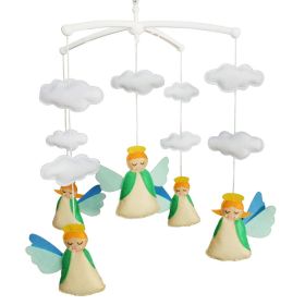 Angels Infant Room Hanging Musical Mobile Crib Toy Baby Crib Mobile Nursery Decor for Girls Boys