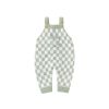 Baby Checkerboard Pattern Strap Design Knit Spring Autumn Rompers - 59 (0-3M) - Green