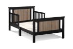 Connelly Reversible Panel Toddler Bed Black/Vintage Walnut - as Pic