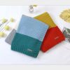Kids Logo Patched Design Colorful Contrast Pattern Knittted Blanket - Average Size (0-12Y) - Green