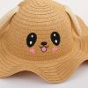 Adult Rabbit Ear Sunshade Straw Hat - Khaki