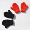 2Pcs/set Children Plush Gloves Solid Color Winter Warm Thicken Gloves - White