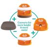 Infantino Grow-with-Me 4-in-1 Lightweight Feeding Booster Seat, Unisex 4-48 Months, Orange Fox - Infantino