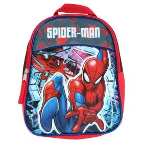 Spider-Man Toddler Mini Backpack 11" Black Red Web Slinging Marvel Boys