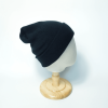 Black Warm Solid Color Knitted Beanies Hat for Boys Girls - Black