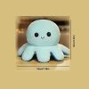 1piece Cute Flip Octopus Doll Double Face Flip Octopus Plush Toy Doll 7.48*3.93in - Blue/purple