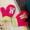 Cartoon Baby Mittens Winter Warm Kids Baby Boys Girls Knitted Gloves For Children Toddler Kids - A