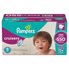 Pampers Cruisers Diapers Size 5, 132 Count