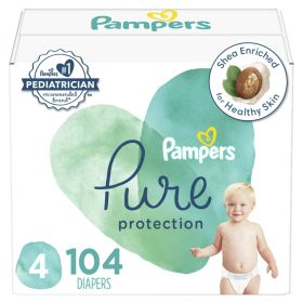 Pampers Pure Protection Diapers, Size 4, 104 Count