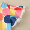 Baby Colorful Polka Dot Pattern Butterfly Sleeves Cute Dress - 90 (12-24M) - Pink