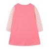Baby Girl Cartoon Christmas Tree Pattern Striped Sleeve Design Princess Dress - 90 (12-24M) - Pink