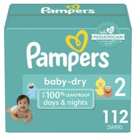 Pampers Baby-Dry Diapers Size 2, 112 Count