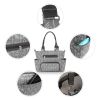 Mummy bag handbag multifunctional large capacity mother bag mother baby baby diaper bag out of handbag - MFYDFF0-Dark Grey