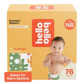 Hello Bello Premium Baby Diapers, Size Newborn, Multicolor, 76 Count (Select for More Options)