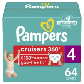 Pampers Cruisers 360 Fit Diapers, Active Comfort, Size 4, 1 Count