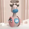 Crawling Early Education Tumbler Fawn; 3-6-9-12 Months Old Baby Learning To Crawl Children's Vocal Music Toys - Coffee