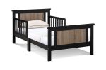 Connelly Reversible Panel Toddler Bed Black/Vintage Walnut - as Pic