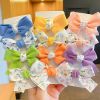Cute Bows Baby Girls Hair Clips Solid Color Floral Pattern Children Hairpins Korean Korean Kids Hair Accessories - A- Yellow