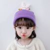 1-6Y Girls Boys Cute Rabbit Knitteed Hat - Yellow - 1 6Y