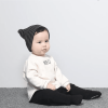 Gray Baby Cute Ear Striped Hat - Gray