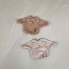 Baby Bear Print Pattern Ears Patch Design Hoodie Onesies - 66 (3-6M) - Brown